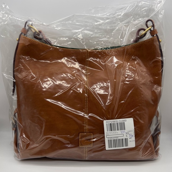 Dooney & Bourke Florentine Leather Twist Sac Shoulder Bag in Natural NEW - Picture 7 of 7
